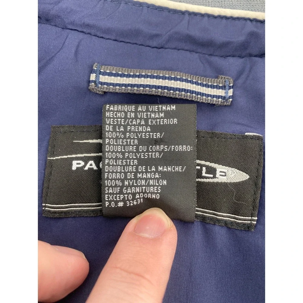 Page & Tuttle Windbreaker Mens Large Navy Blue Short Sleeve Golf Pullover